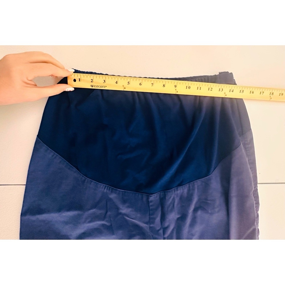 Cherokee Workwear Maternity Womens Navy Solid Scrub Pants Size M Cotton Blend